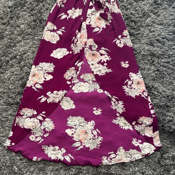 Candie's Purple High Low Sundress with Flutter Sleeves - Picture 7 of 13